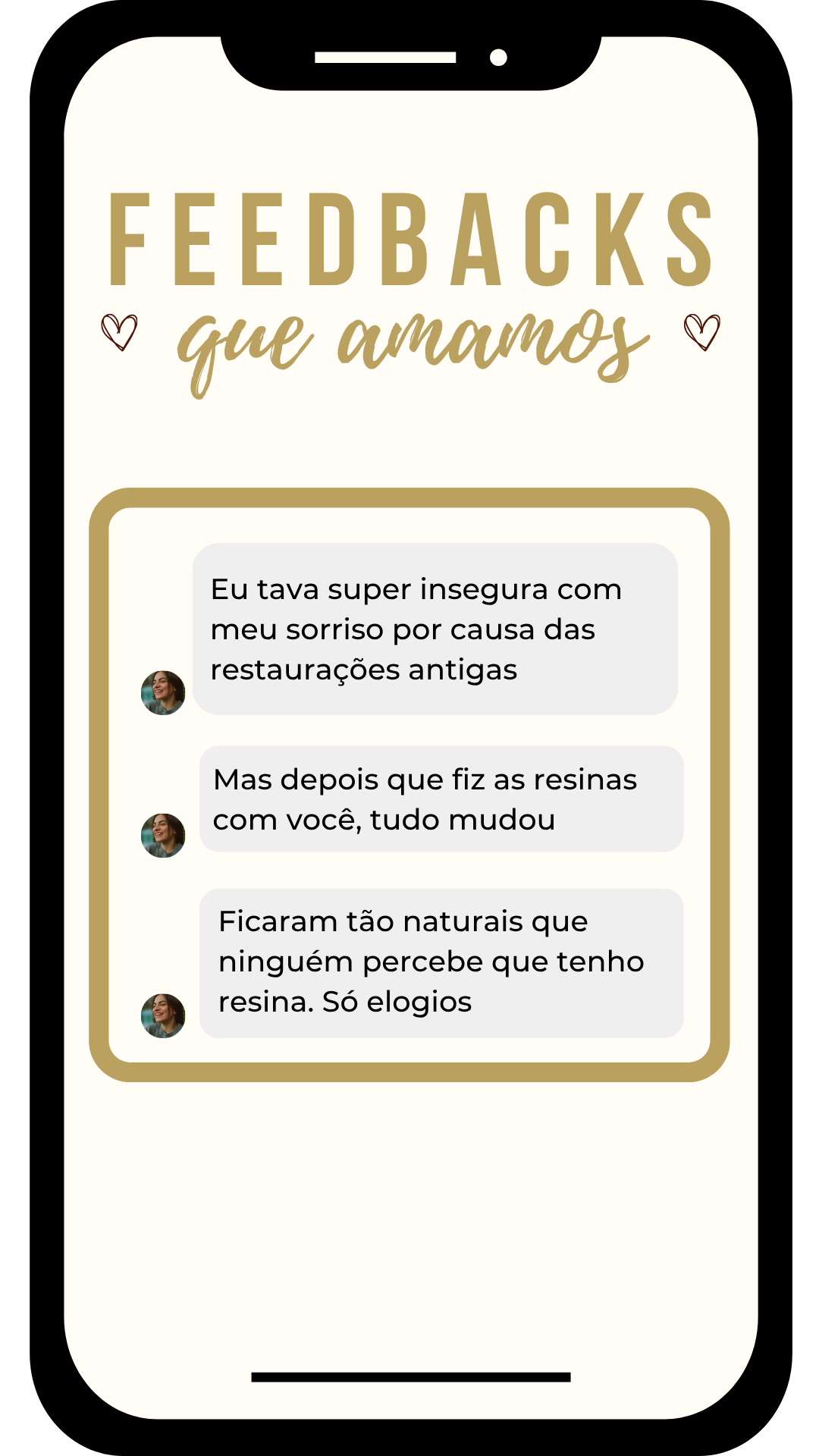 Avaliação positiva de tratamento odontológico estético em Sorocaba